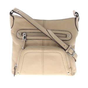 Tignanello Light Tan Genuine Leather Crossbody Organizer Bag